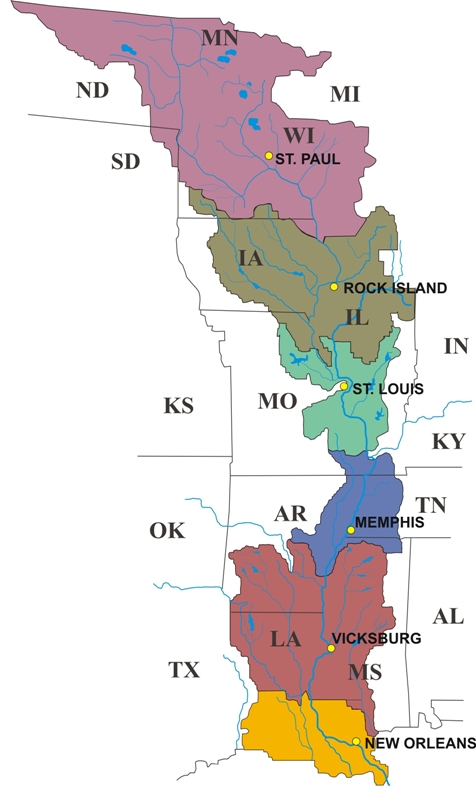 Mississippi Valley from Canada to the Gulf